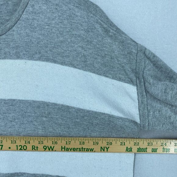 EILEEN FISHER Sweater S Organic Cotton Striped Reversible Pullover Gray White - Picture 10 of 14